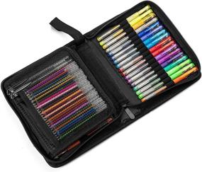 img 3 attached to 🖍️ Vibrant Nylea 100 Pack Glitter Gel Pens: Perfect for Coloring, Doodling, Scrapbooking, Writing, and More, with Convenient Silk Travel Case