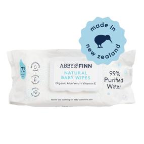 img 3 attached to 👶 Натуральные, чувствительные детские влажные салфетки на основе воды от ABBY&amp;FINN - без запаха, 8 пакетов с дозаторами (576 салфеток)