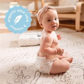 img 1 attached to 👶 Natural, Sensitive Water Based Baby Diaper Wipes by ABBY&amp;FINN - Unscented, 8 Pop-Top Packs (576 Total Wipes)