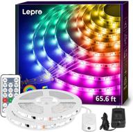 🌈 transform your spaces with magiccolor led strip lights - lepro 65.6ft rgbic light strip with remote for music sync, waterproof design логотип