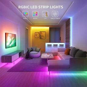 img 1 attached to 🌈 Transform Your Spaces with MagicColor LED Strip Lights - Lepro 65.6ft RGBIC Light Strip with Remote for Music Sync, Waterproof Design