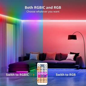 img 3 attached to 🌈 Transform Your Spaces with MagicColor LED Strip Lights - Lepro 65.6ft RGBIC Light Strip with Remote for Music Sync, Waterproof Design