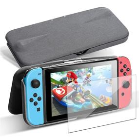 img 4 attached to 📱 G-STORY Flip Protective Case for Nintendo Switch: Slim, Anti-Scratch, Anti-Slip Design with Tempered Glass Screen Protectors