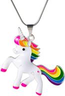 chqife unicorn necklace beautiful rainbow logo