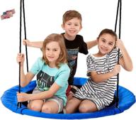 🪁 blue smartsome flying saucer tree swing – 40 inch – steel frame – indoor & outdoor – hours of fun – hardware included – easy assembly – great kids swing – tree & play set compatible – high weight capacity логотип