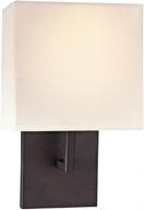 🌟 george kovacs p470-617: elegant bronze wall sconce with off-white linen shade логотип