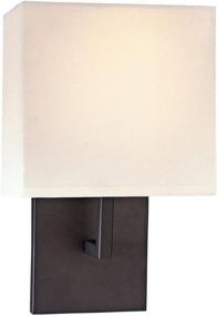 img 1 attached to 🌟 George Kovacs P470-617: Elegant Bronze Wall Sconce with Off-White Linen Shade