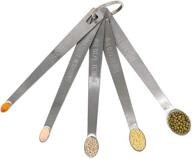 premium stainless steel measuring spoon set for precision cooking and baking - 5 piece set, ideal for dry and liquid ingredients, fits in spice jars logo