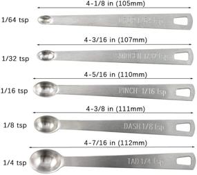 Measuring Spoons Set, Mini Spoon Tiny Spoon, Small spoons for Spice Jars,  1/8, 1/16, 1/32, 1/64 Teaspoon Measuring Spoon, 5 Tiny Mini Measuring