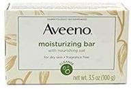 🧼 aveeno gentle moisturizing bar facial cleanser - nourishing oat for dry skin, fragrance-free, dye-free, soap-free - pack of 4, 3.5 oz logo