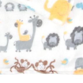img 2 attached to 🦒 Tadpoles Ultra-Soft Microfleece Plush Safari Baby Blanket - Comfortable and Vibrant 30x40 Yellow/Grey Blanket for Your Little One