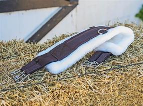 img 1 attached to 🐴 Fleece English Girth with Double Elastic by INTREPID INTERNATIONAL