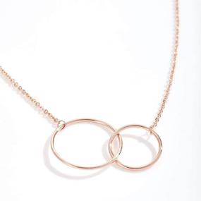 img 3 attached to Stylish Ava Daughter Necklace in Rose Gold Plated Brass - Girls' Fashion Jewelry