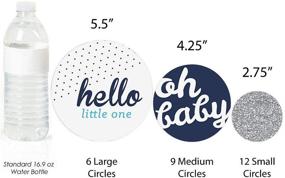 img 2 attached to 👶 Big Dot of Happiness Hello Little One - Blue and Silver - Baby Shower Giant Circle Confetti - Boy Baby Shower Decorations - Large Confetti (27 Count) - Add Sparkle to Your Little Boy's Baby Shower!