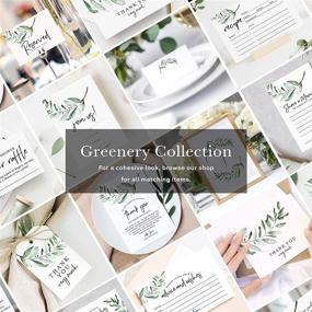 img 1 attached to 🌿 Bliss Collections Wedding Reception Thank You Cards - Pack of 50 Greenery Cards: Perfect Decorative Touch for Your Table Centerpiece, Place Setting, and Wedding Decorations! Made in the USA - 4x6 Size