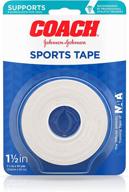 🏋️ johnson & johnson coach sports tape: breathable cloth support for joints - 5-pack (1.5 inches x 10 yards) логотип