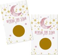 🌟 twinkle little star scratch off game pack (30 cards) - perfect for girls' baby showers, raffles, prize drawings, and fun reveal scratchers - celestial pink and gold event supplies by paper clever party logo