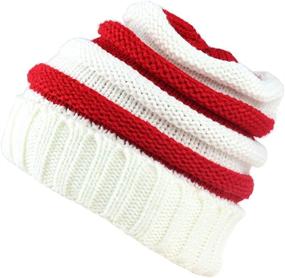 img 4 attached to SVEN HOME Soft Knit Slouchy Beanies for Winter - Warm Unisex Cap, Thick Men's & Women's Hat