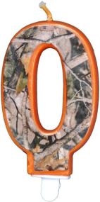 img 4 attached to 🎂 Havercamp Next Camo Party Birthday Number 0" Candle: Ideal for Hunter Themed Party, Camouflage Motif, Graduation, Father's Day, Wedding Anniversary