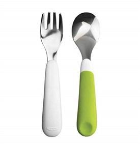 img 1 attached to 🥄 Silicone Feeding Spoon for Kids by OXO Tot - Ideal for Kids' Home Store and Kids' Flatware