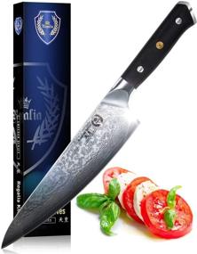 img 4 attached to 🔪 Regalia Chef Knife: Premium Japanese Damascus Gyuto 8 Inch, AUS10 Super Steel, 67 Layers, Razor Sharpness, Exceptional Edge Retention, Resistant to Stains & Corrosion - Professional Quality Chef's Knives