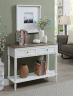 🌿 convenience concepts french country two drawer hall table in driftwood/white: the perfect blend of style and practicality logo