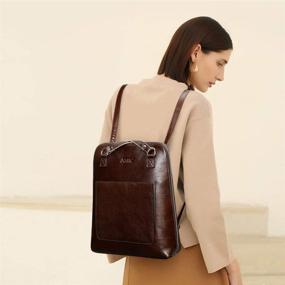 img 3 attached to S ZONE Women's Handbags & Wallets: Fashionable Backpack Shoulder Rucksack Schoolbag