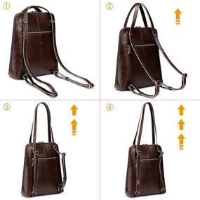 img 2 attached to S ZONE Women's Handbags & Wallets: Fashionable Backpack Shoulder Rucksack Schoolbag
