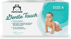 img 4 attached to 👶 148 Count Mama Bear Gentle Touch Diapers, Hypoallergenic, Size 4 - Enhanced SEO, 4 Packs of 37