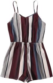 img 4 attached to Milumia Colorblock Sleeveless Jumpsuit Multicolor Girls' Clothing