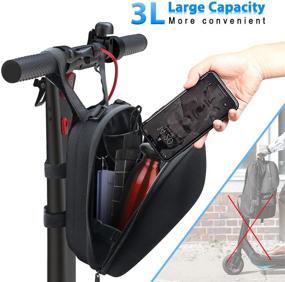 img 1 attached to 🛴 Waterproof Electric Scooter Bag - Large 3L Capacity, Durable Multi-Purpose Accessories for Adults - Handles Segway/Hiboy/Gotrax/Xiaomi/Razor Scooters