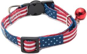 img 2 attached to 🐶 Adjustable Dog Collars for Large, Medium, and Small Dogs - Featuring Flags, Plaid, and Animal Prints - Made with Durable Nylon