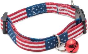 img 3 attached to 🐶 Adjustable Dog Collars for Large, Medium, and Small Dogs - Featuring Flags, Plaid, and Animal Prints - Made with Durable Nylon