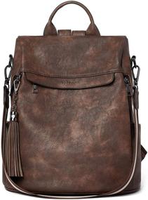img 4 attached to Stylish Leather Shoulder Handbags & Wallets by Telena Backpack, for Women