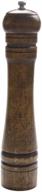 large solid oak wood salt and pepper grinder - adjustable ceramic grinder for strong flavor (1 piece) logo