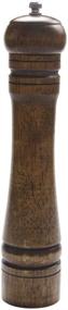 img 3 attached to Large Solid Oak Wood Salt and Pepper Grinder - Adjustable Ceramic Grinder for Strong Flavor (1 Piece)