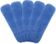 🧹 18 inch microfiber mop pads for wet and dry mops - reusable floor cleaning pads, compatible with bona floor care system (5 pack) logo