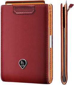 img 4 attached to 👔 Premium Kemisant Pockets: Pull Tab Access Men's Wallets, Card Cases & Organizers