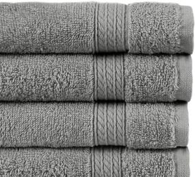 img 1 attached to Chakir Turkish Linens: Long-Stable Turkish Cotton 12-Piece Eco-Friendly Gray Washcloths
