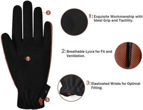 img 2 attached to 🧤 ChinFun Kids Horse Riding Gloves - Equestrian Horseback Gloves for Youth Children Boys Girls - Ideal for Outdoor Biking, Cycling, Running