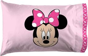 img 2 attached to Jay Franco Disney Minnie Mouse Hearts N Love Twin Sheet Set: Super Soft & Cozy, 3-Piece Microfiber Bedding for Kids - Fade Resistant, Official Disney Product