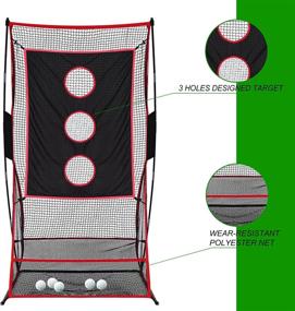 img 1 attached to 🏌️ ANDGOAL Chipping Net Golf - Improve Your Golf Swing with the Indoor/Backyard Chipping Net - 70x40in, 3 Roles Strike Zone Target