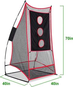 img 3 attached to 🏌️ ANDGOAL Chipping Net Golf - Improve Your Golf Swing with the Indoor/Backyard Chipping Net - 70x40in, 3 Roles Strike Zone Target