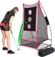 🏌️ andgoal chipping net golf - improve your golf swing with the indoor/backyard chipping net - 70x40in, 3 roles strike zone target logo