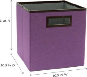 img 2 attached to 📦 ClosetMaid 1130 Cubeicals Premium Fabric Bin: Fresh Lilac Linen with Decorative Trim – Organize in Style!