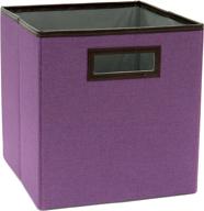 📦 closetmaid 1130 cubeicals premium fabric bin: fresh lilac linen with decorative trim – organize in style! logo
