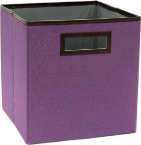 img 4 attached to 📦 ClosetMaid 1130 Cubeicals Premium Fabric Bin: Fresh Lilac Linen with Decorative Trim – Organize in Style!