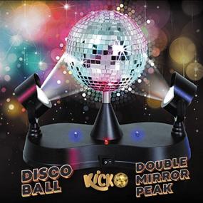 img 3 attached to Kicko Disco Light - Multi-Colored LED Rotating Strobe Light Ball - Ideal for Stage Lighting, Events, Parties, Home Decor, Game Accessories, and Stress Relief