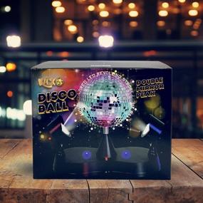 img 1 attached to Kicko Disco Light - Multi-Colored LED Rotating Strobe Light Ball - Ideal for Stage Lighting, Events, Parties, Home Decor, Game Accessories, and Stress Relief