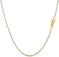 💎 stunning 14k two-tone or solid gold diamond-cut sparkle chain necklace | ideal for pendants and charms | 1.5mm, lobster-claw clasp | available in 10", 16", 18" or 20" inch logo